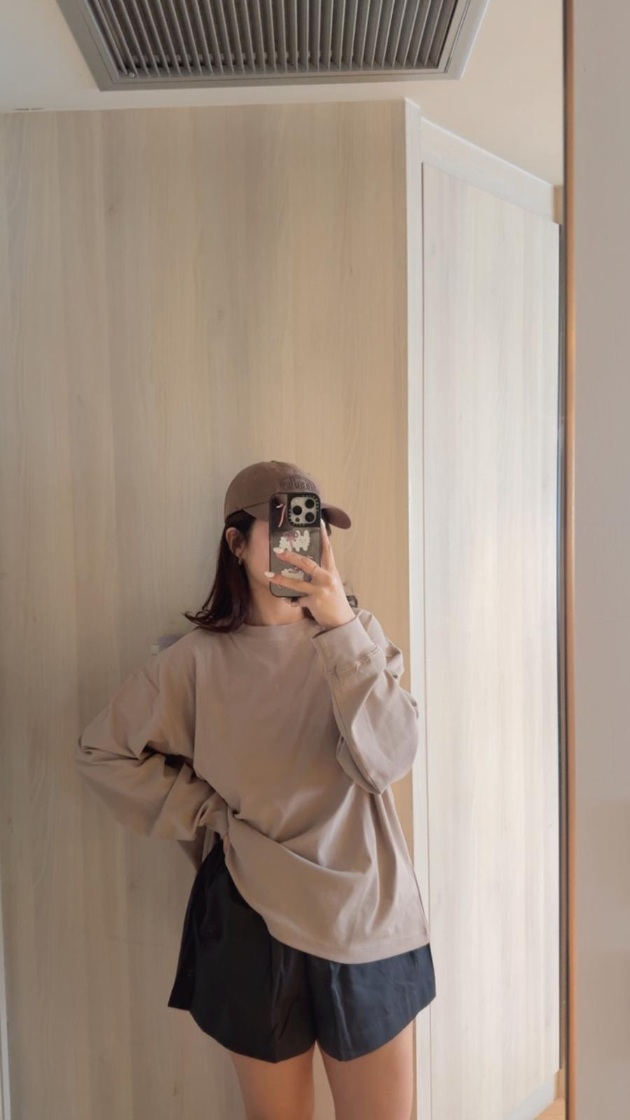 Tofu長䄂上衣(豆沙色)