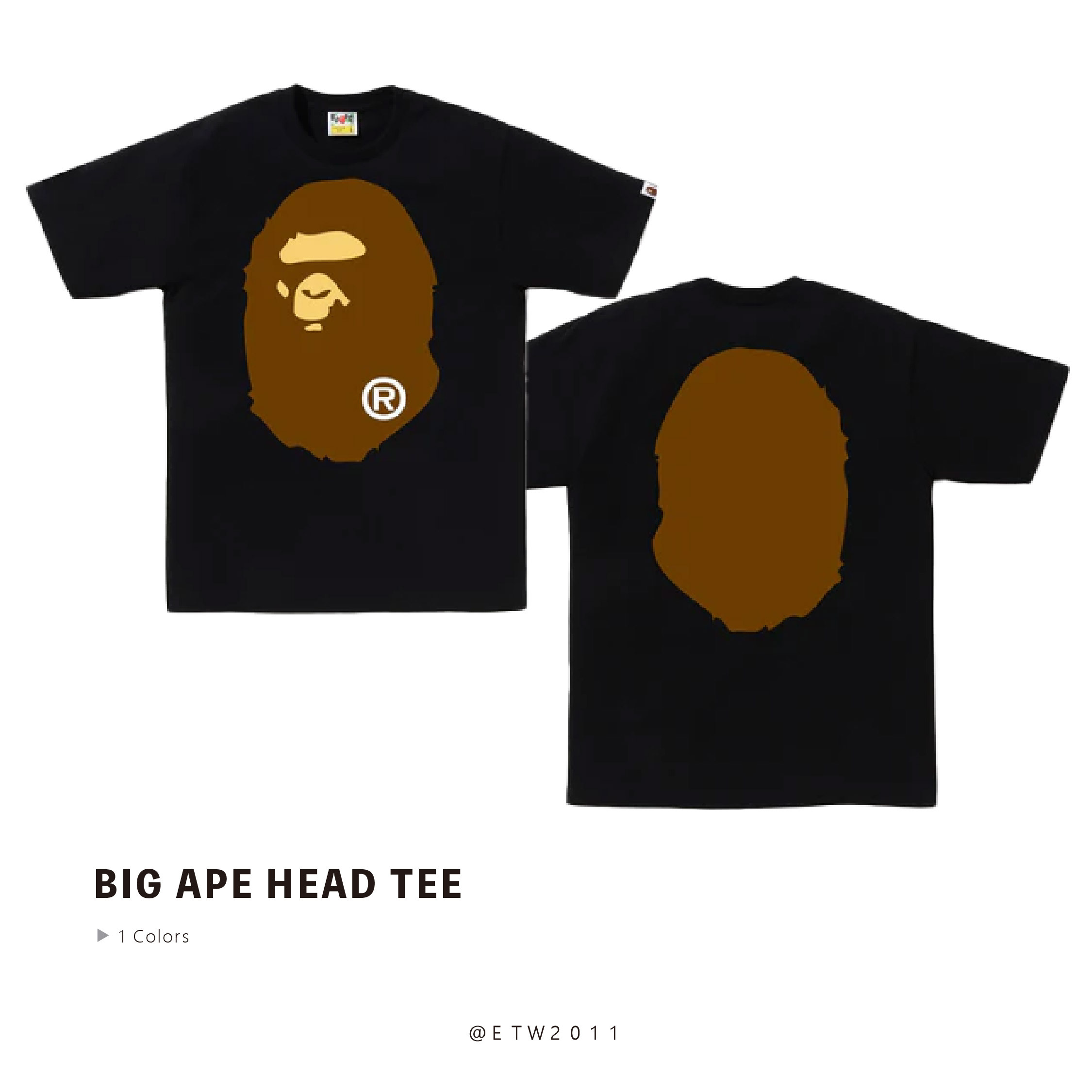 ☆ETW☆【EASY TO WEAR】BAPE BIG APE HEAD TEE 猿人 LOGO 短T 春夏