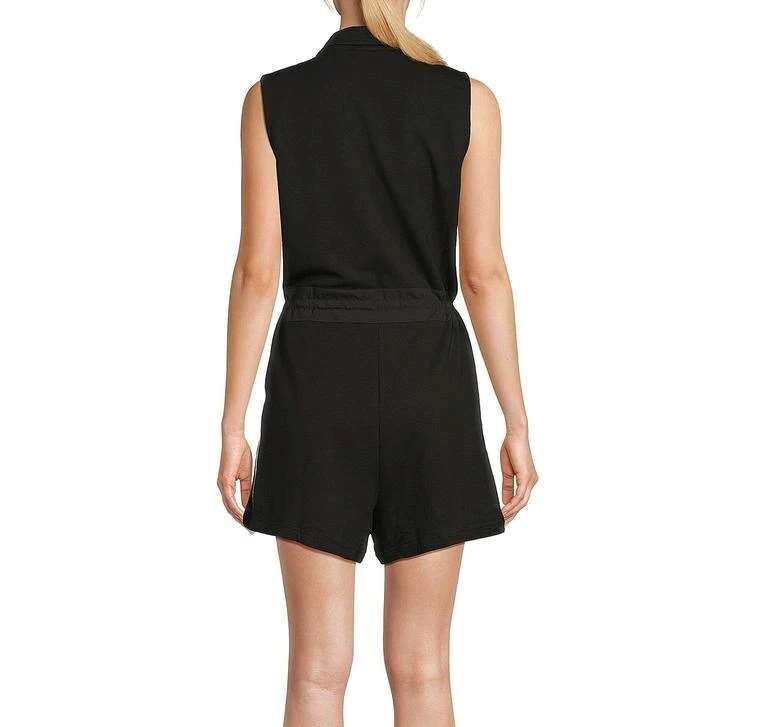 [S] KARL LAGERFELD BLACK TIPPED SLEEVELESS POLO ROMPER, L5TD7023-BLK (SKL1347)
