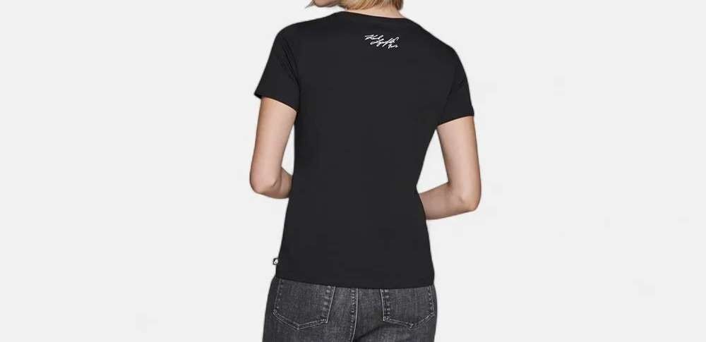 [S] KARL LAGERFELD KARL & CHOUPETTE TOWER PRINT TEE,BLACK, L3WHK050-BLK (SKL1288)