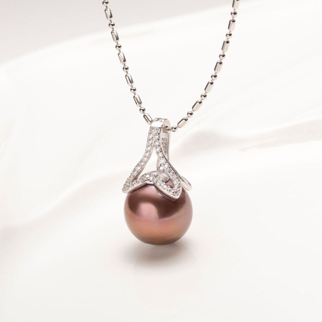 WJ032 P32 餘生有你紫珠項鏈 12-13MM 鏈長43CM