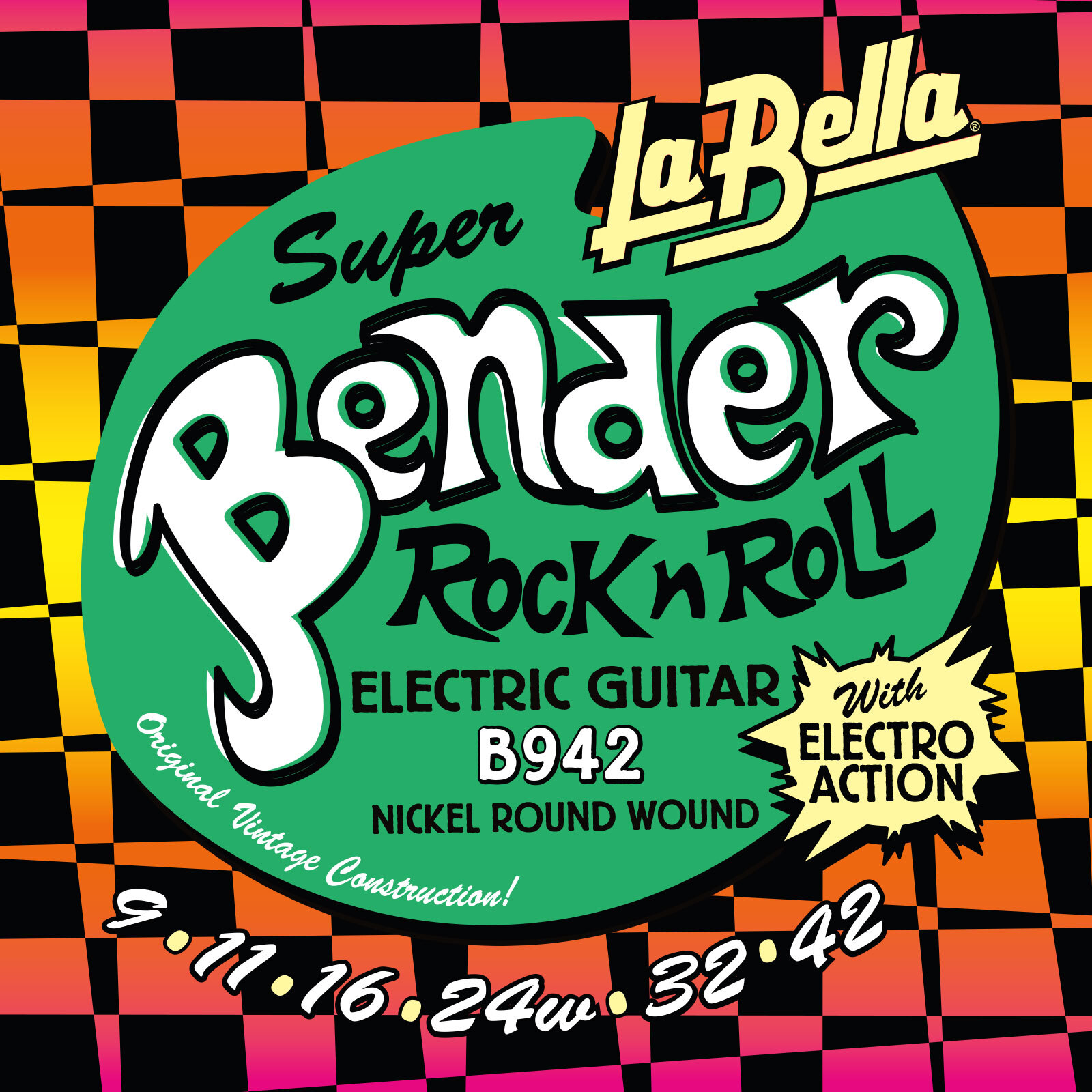 La Bella B942 Bender 電吉他弦 09-42