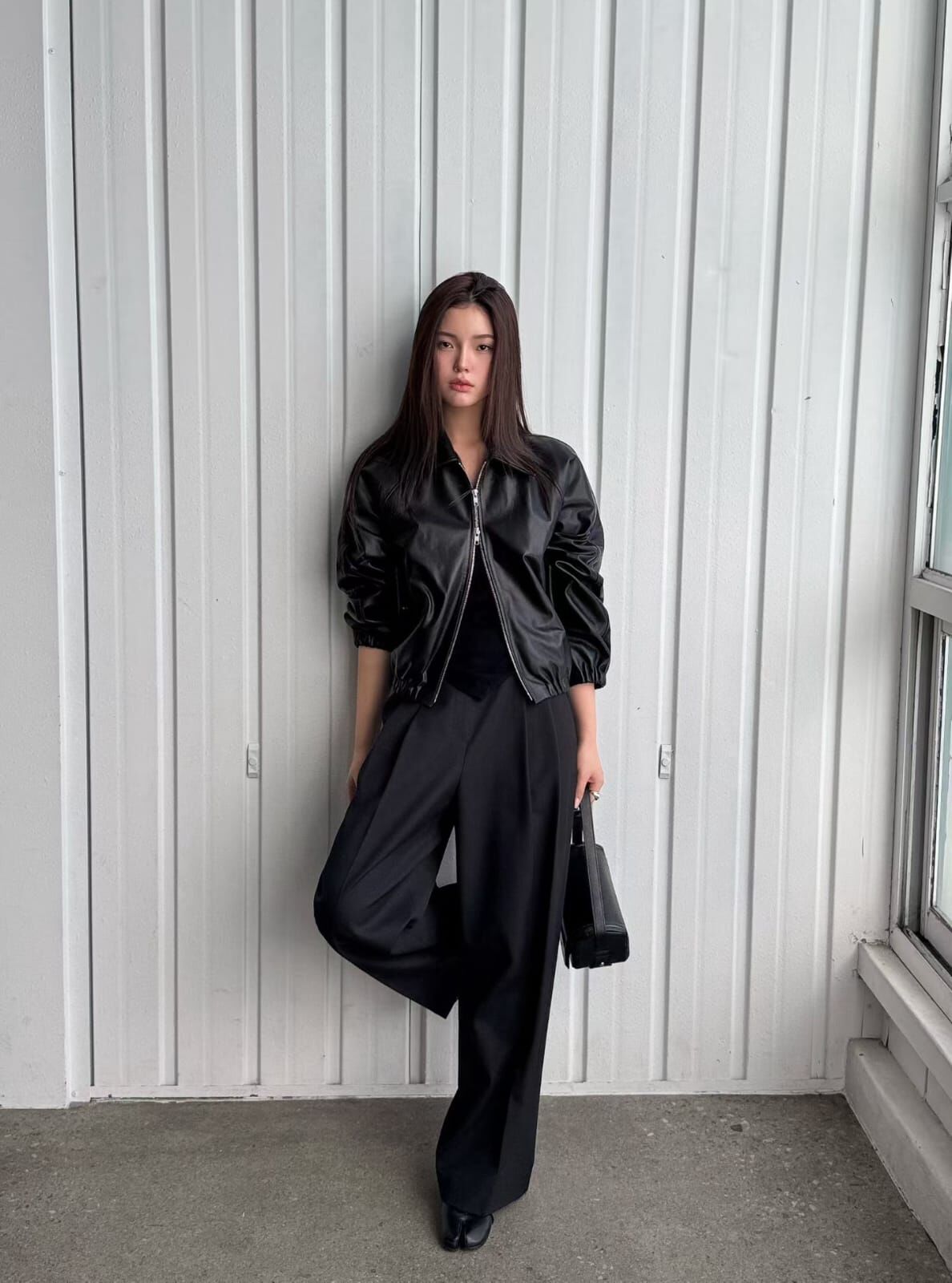 LF6007 意大利真羊皮拉鏈外套