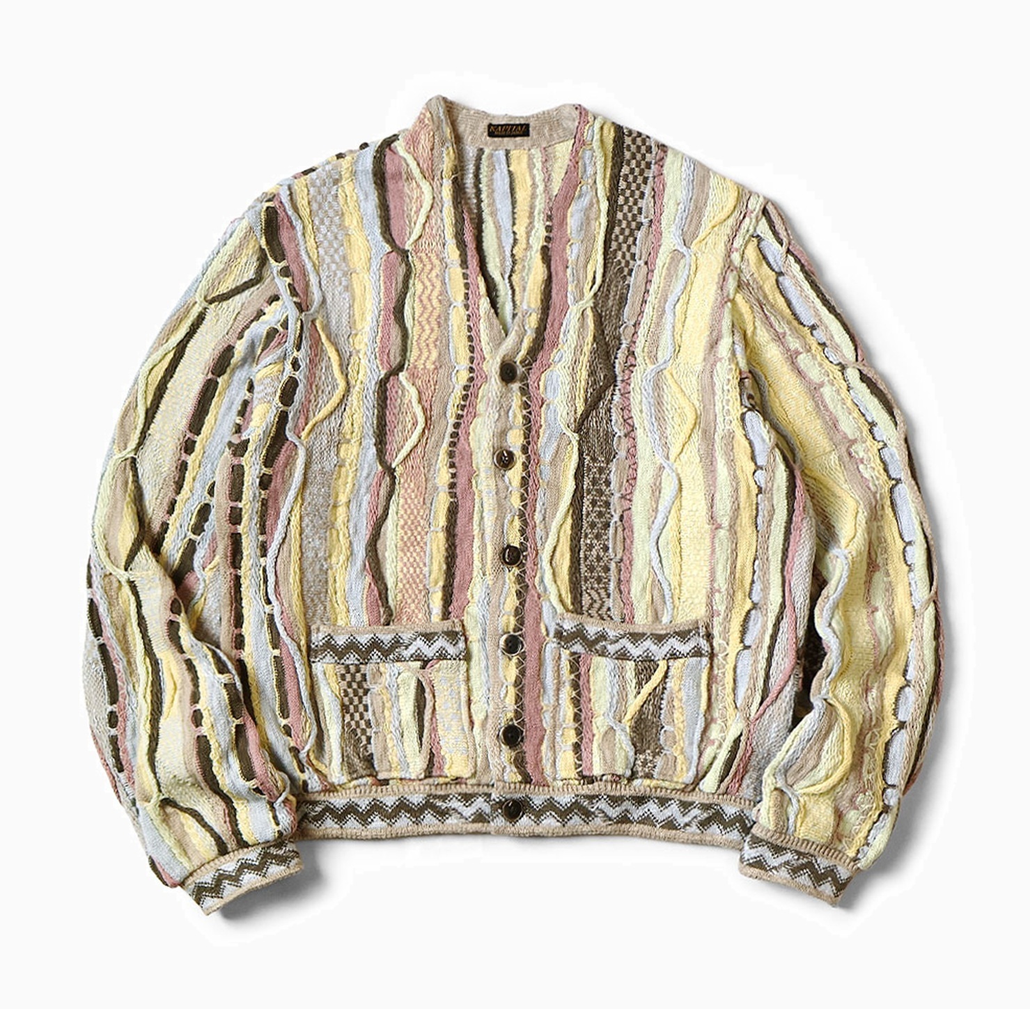 KAPITAL 7G Knit GAUDY Short CARDIGAN - YELLOW PRE ORDER ITEM (預訂中)