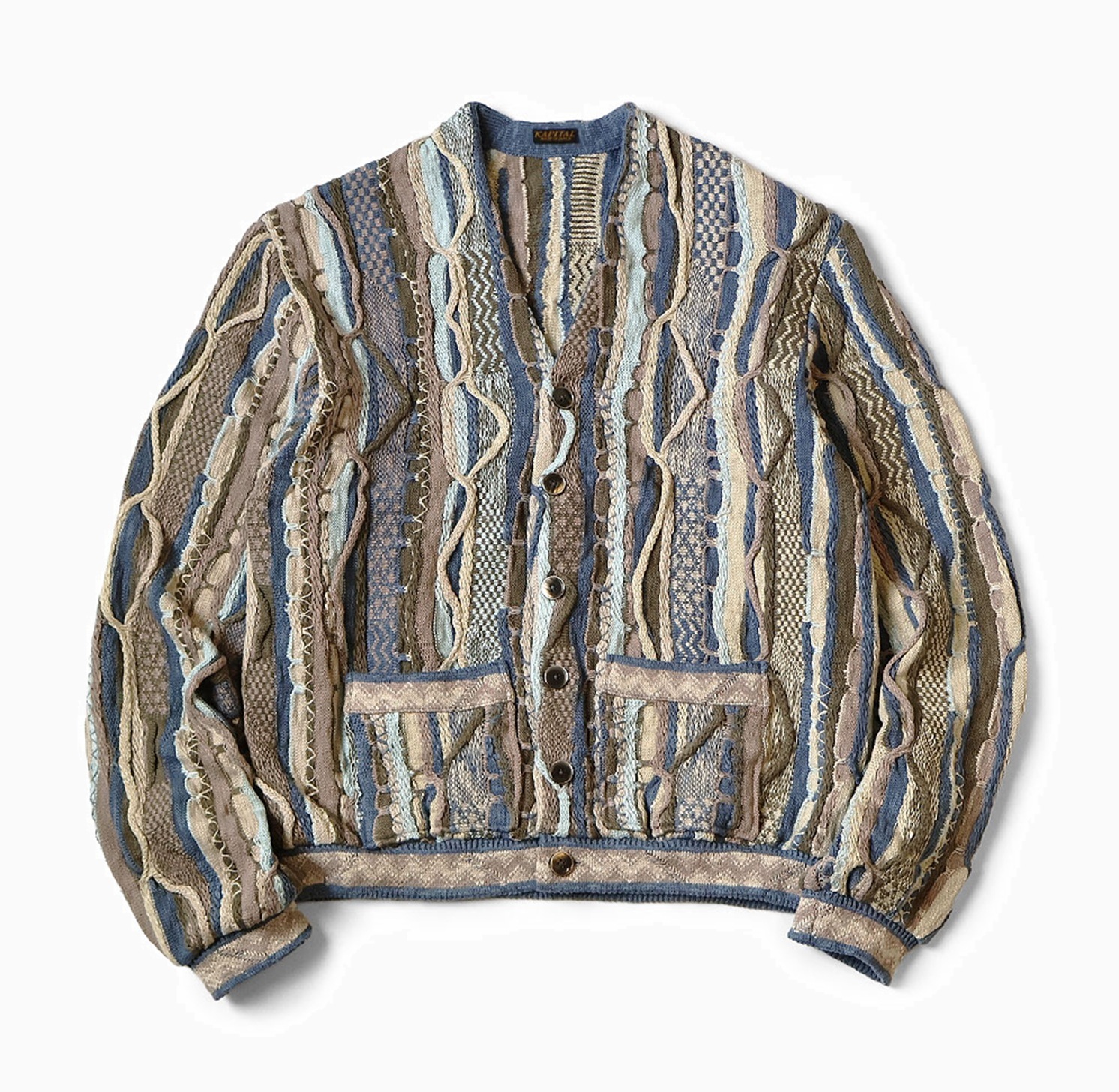 KAPITAL 7G Knit GAUDY Short CARDIGAN - NAVY PRE ORDER ITEM (預訂中)