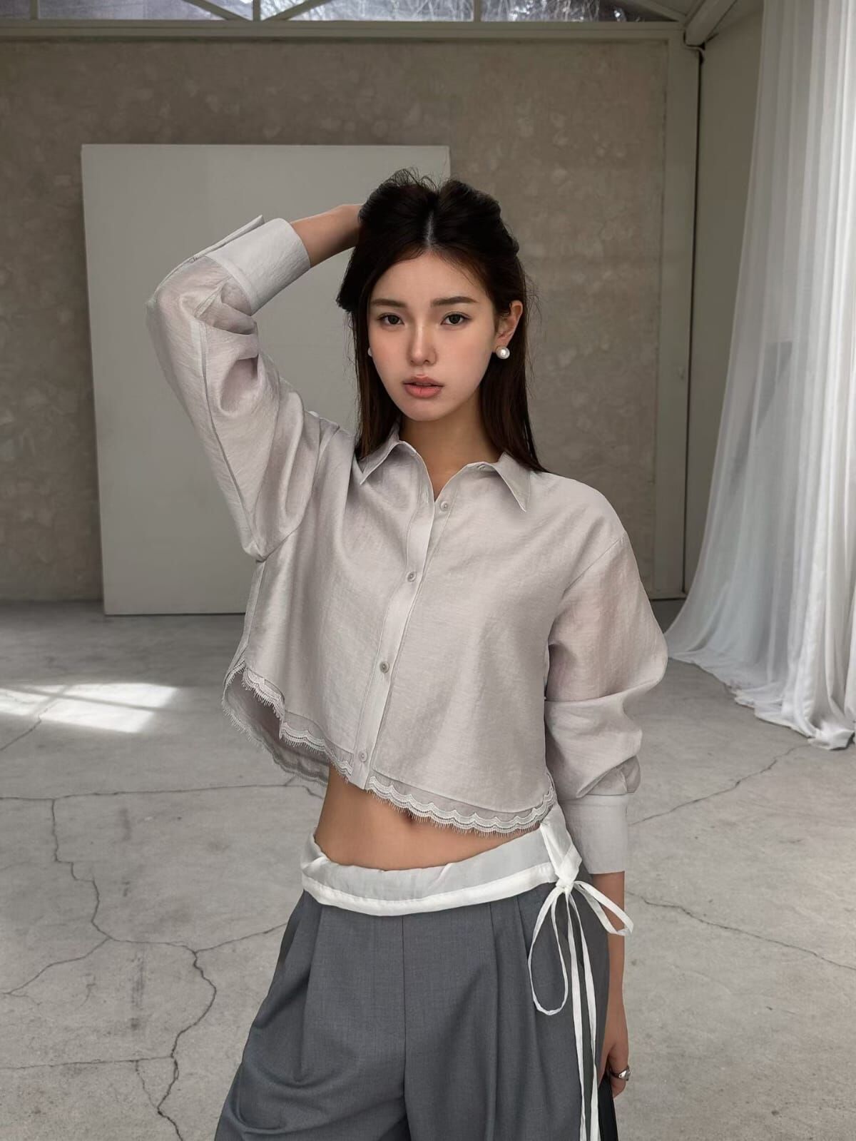 LF6021 抓摺西裝長褲