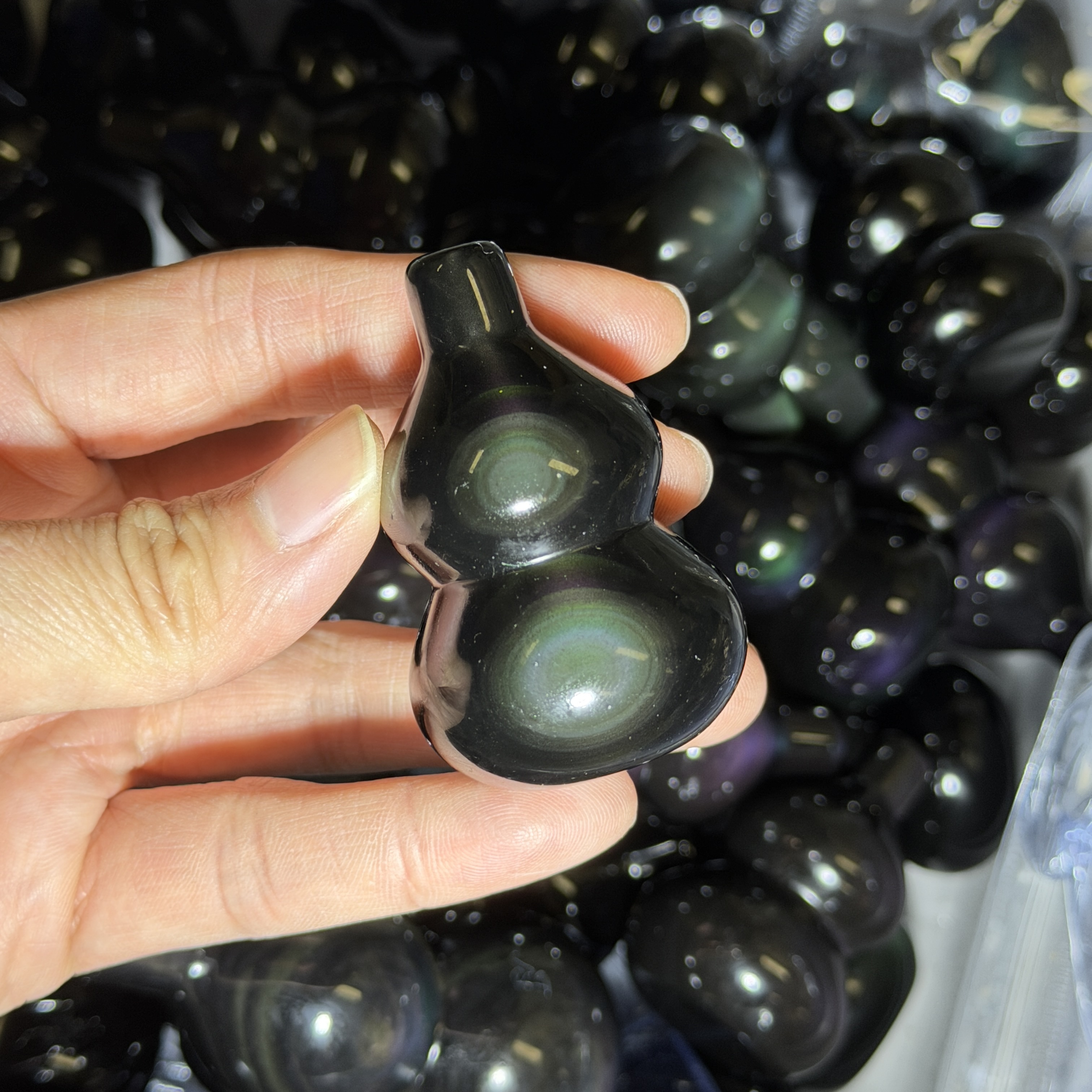 黑曜石葫蘆 約5.5cm一個（隨機發貨）