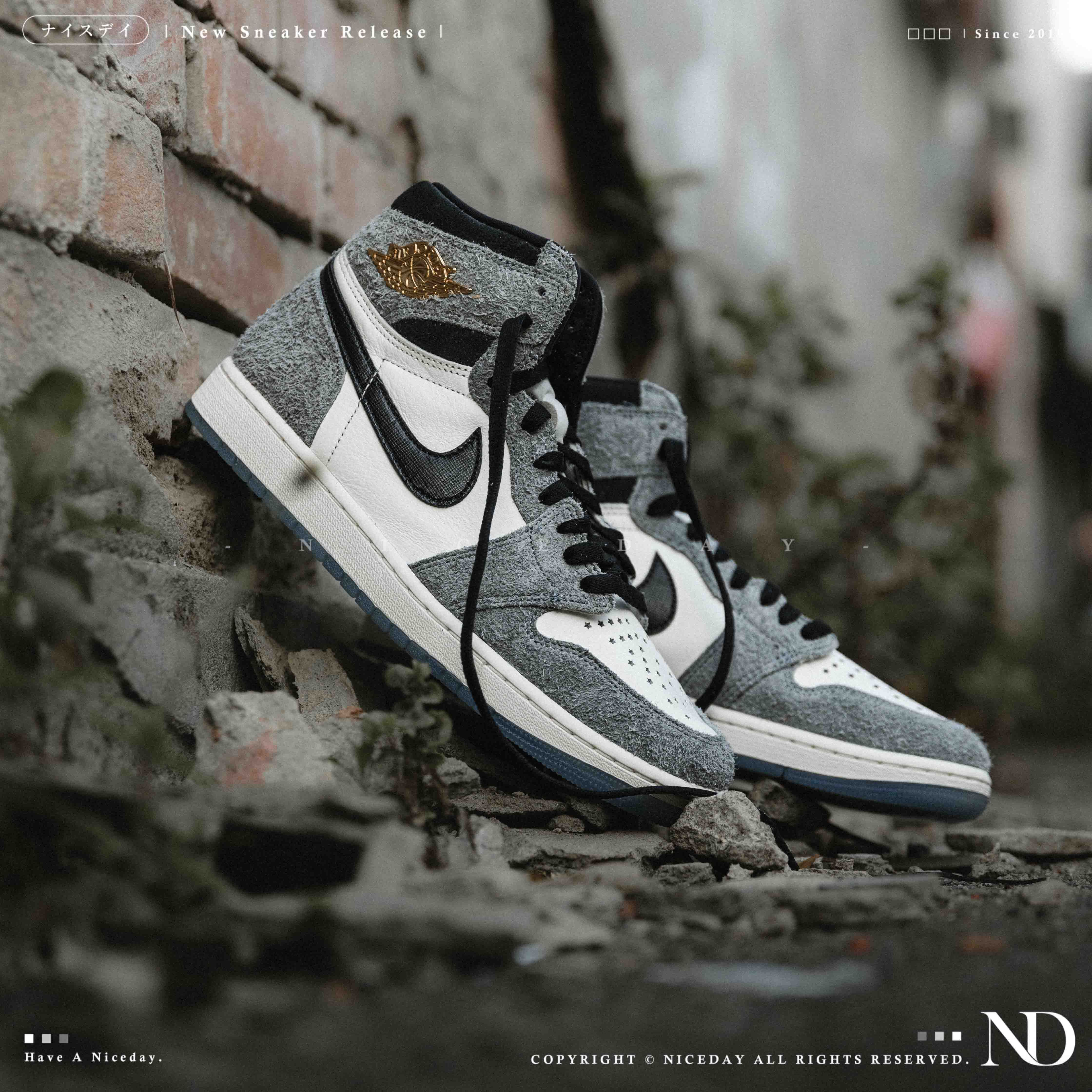 NICEDAY 現貨 Air Jordan 1 Retro OG 狼灰 灰白 灰 麂皮 高筒 AJ1 DZ5485-003