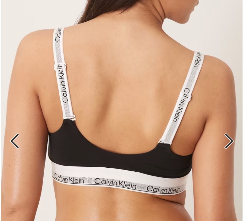 [S] CALVIN KLEIN BLACK LOGO TAPE SPORTS BRA, QF7970-001 (SCK757)