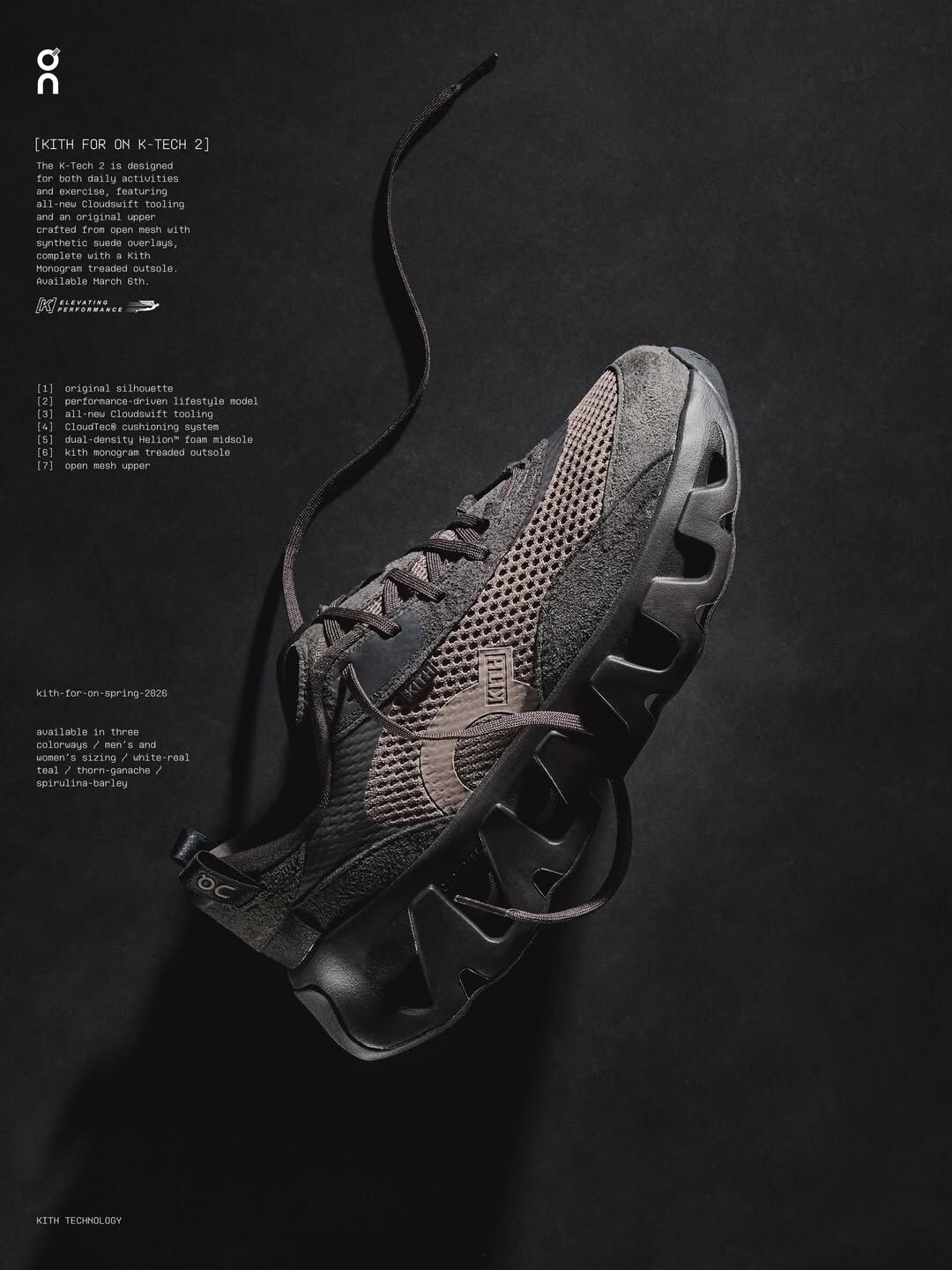 【Focus Store】預購 Kith x On K-Tech 2 "Thorn" 棕 黑 聯名 昂跑 3MG10844969