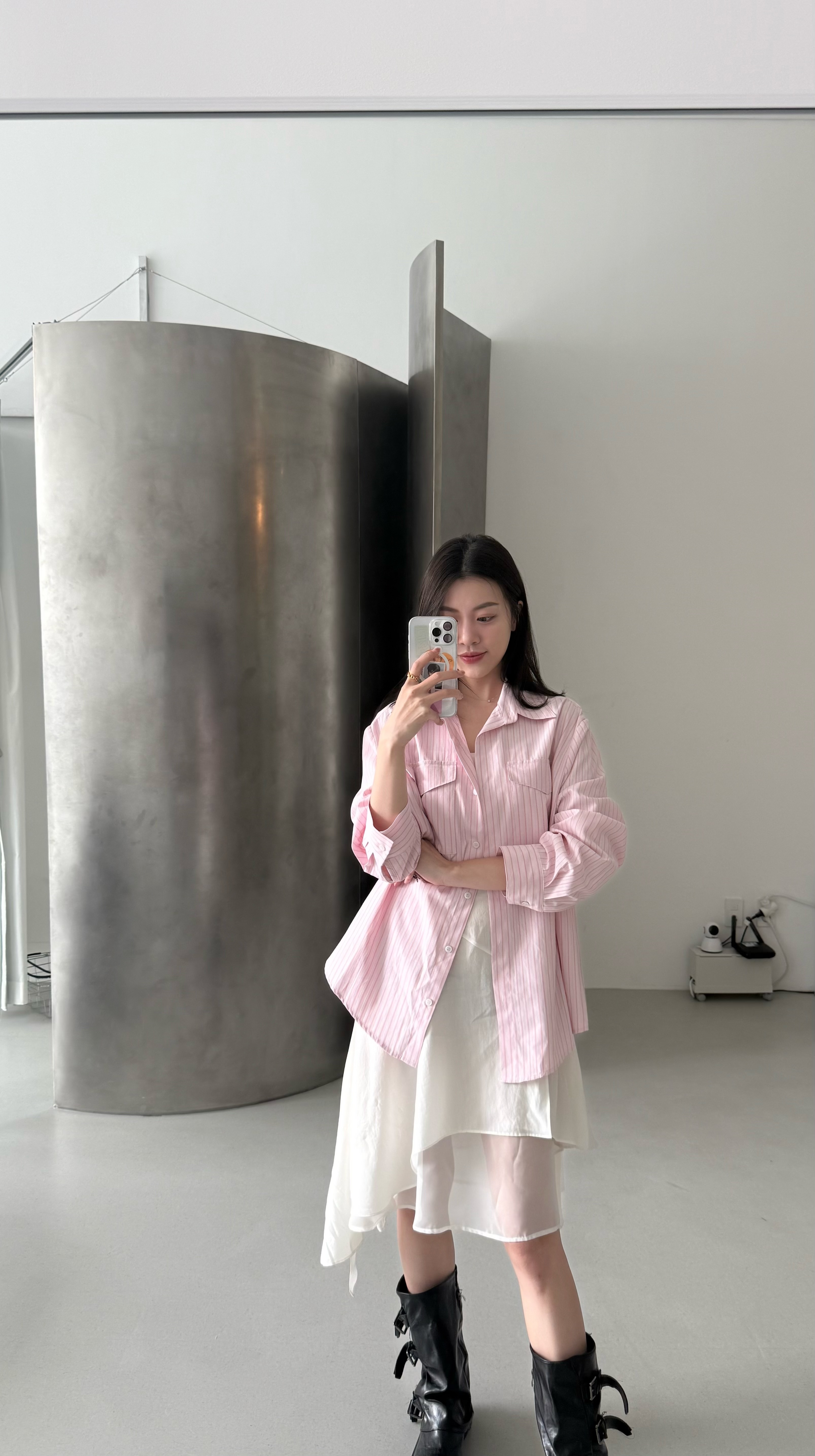 D09-自留款spring直條紋襯衫(3色)