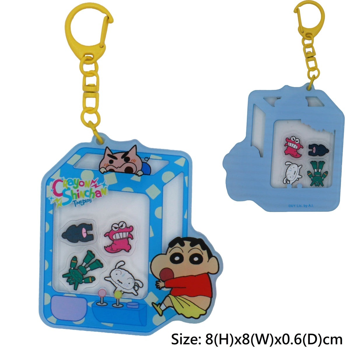 港版 蠟筆小新 流沙亞克力匙扣