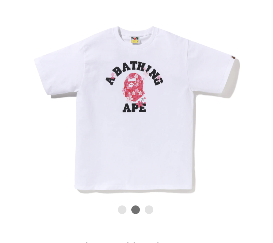 【BAPE男生】0314 發售 SAKURA COLLEGE TEE