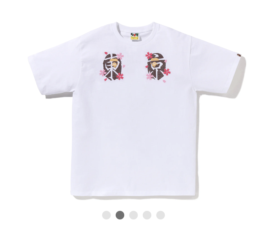 【BAPE男生】0314 發售 奶頭東京 正反面 SAKURA SOUVENIR TEE