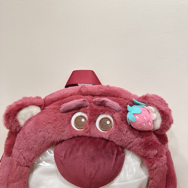 《03116》草莓熊抱哥毛絨絨後背包