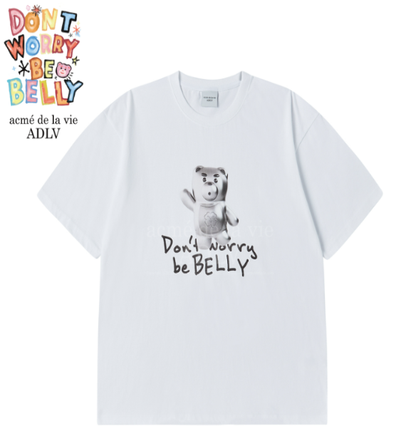 [K] ADLV WHITE METAL BELLY SHORT SLEEVE T-SHIRT, KAV10 (KAV10)