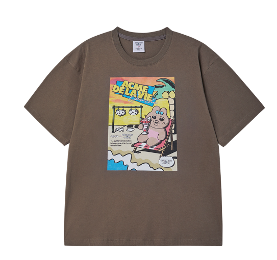 [K] ADLV COCOA PPANJJU RABBIT SEASIDE RESORT OPANCHU USAGI SHORT SLEEVE T-SHIRT, KAV14 (KAV14)