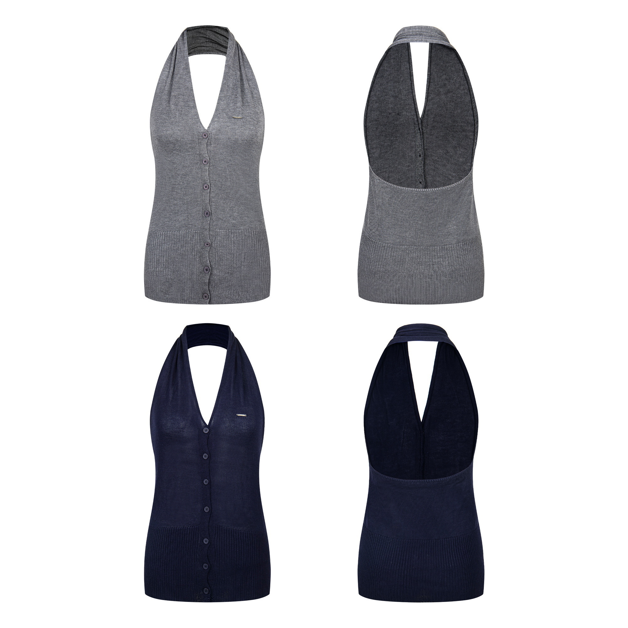 《S.G》V 領掛脖排扣上衣