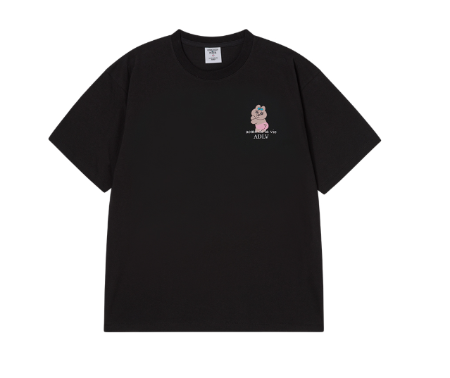 [K] ADLV BLACK TANNING OPANCHU USAGI BASIC LOGO SHORT SLEEVE T-SHIRT, KAV19 (KAV19)