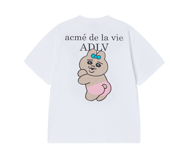 [K] ADLV WHITE TANNING OPANCHU USAGI BASIC LOGO SHORT SLEEVE T-SHIRT, KAV20 (KAV20)