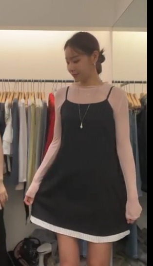 OB6018 吊帶A字連身裙