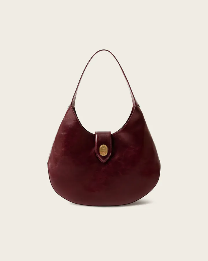 Moon Leather Bag - Wine