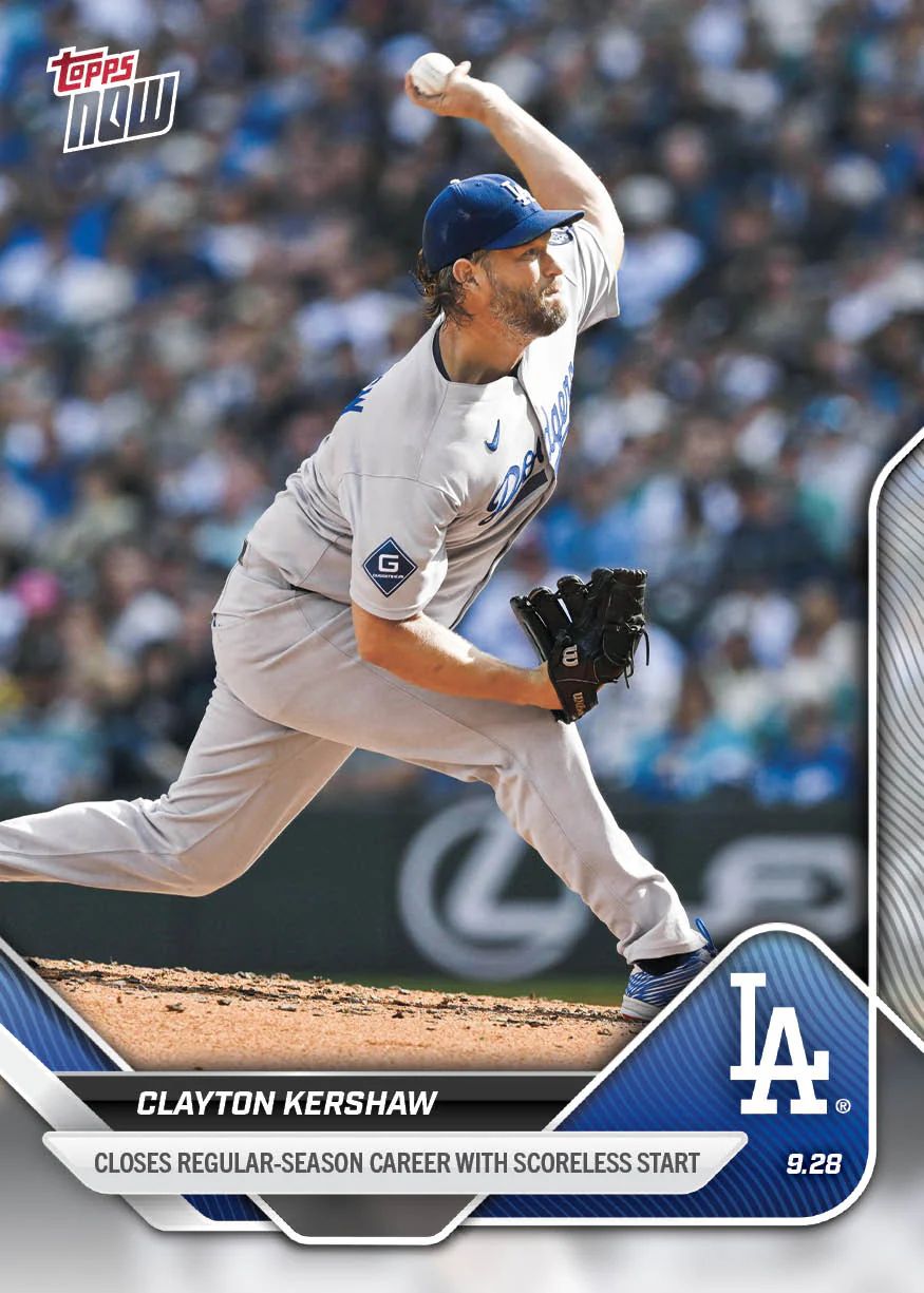 Clayton Kershaw 2025 MLB Topps NOW 球員卡 Card 791