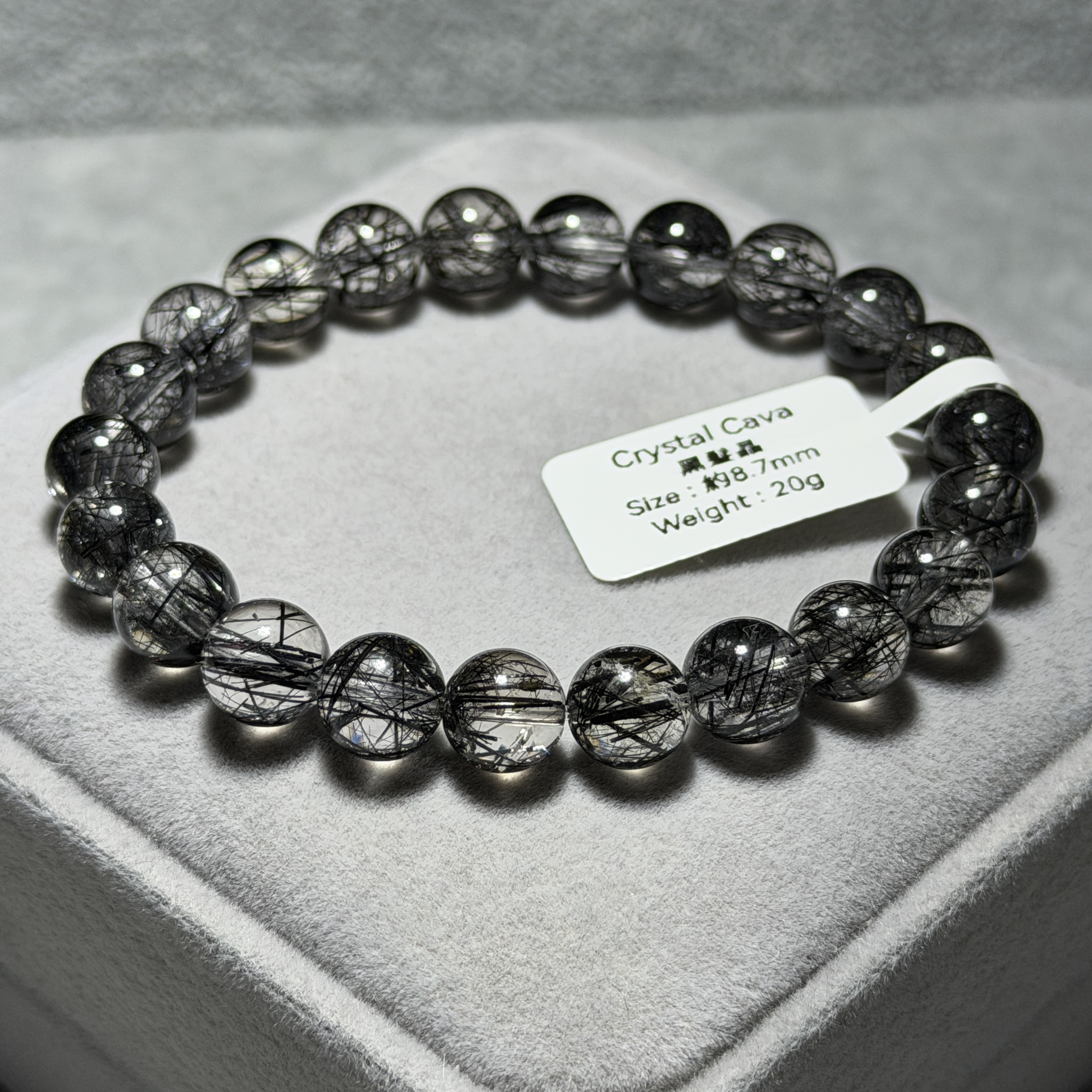 高級黑髮晶 約8.7mm BQ1691