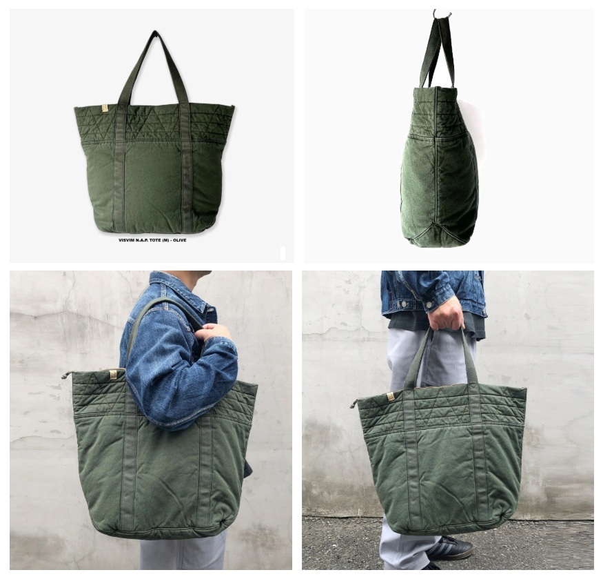 LAST PCS: VISVIM N.A.P. TOTE (M) - OLIVE PRE ORDER ITEM (預訂中)