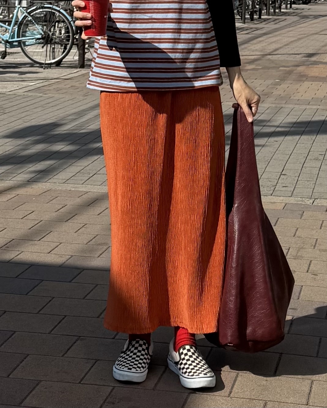 2月新品♥全橡筋腰免熨皺褶裙