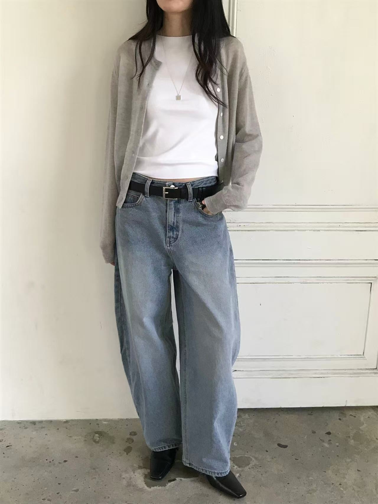 A09-彎刀牛仔褲(淺藍/深藍)