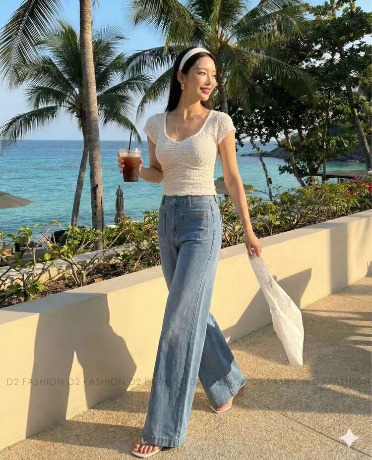 Howluk雙袋軟滑洗水牛仔褲 #H6008