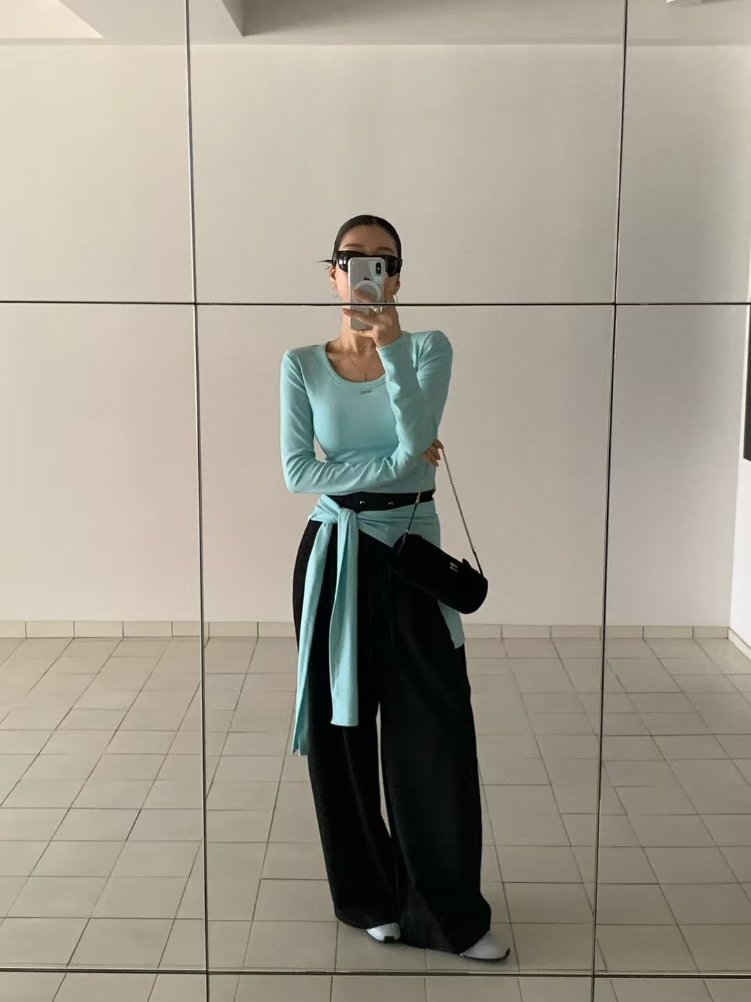 #AF129造型兩件式披肩上衣(白/灰條紋/紅條紋/薄荷)