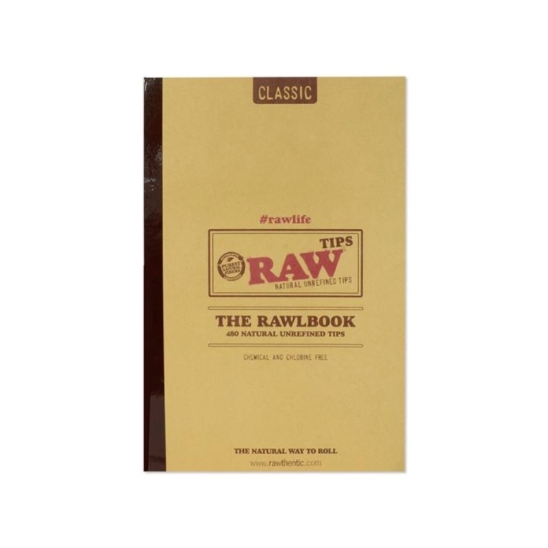 【RAW】西班牙原裝進口、Book Tips、紙濾嘴、58mm x 17mm、每本480張