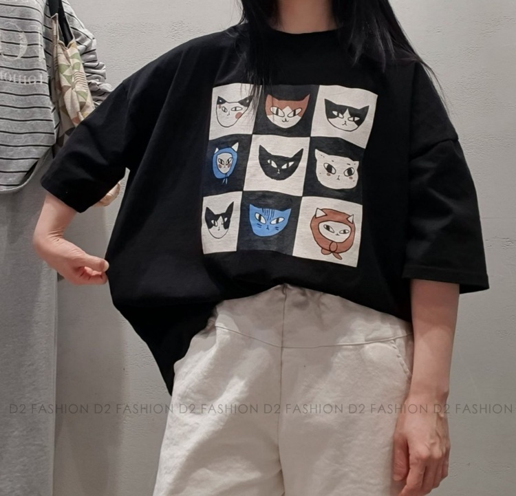 格格Cat洗水棉Tee #6687