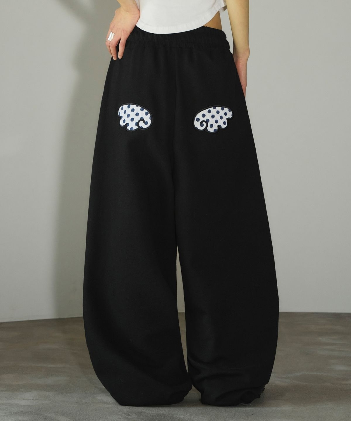 SLEEKGLOW 天使 翅膀 點點 貼布 彎刀 棉褲 長褲 SGBF11PT009