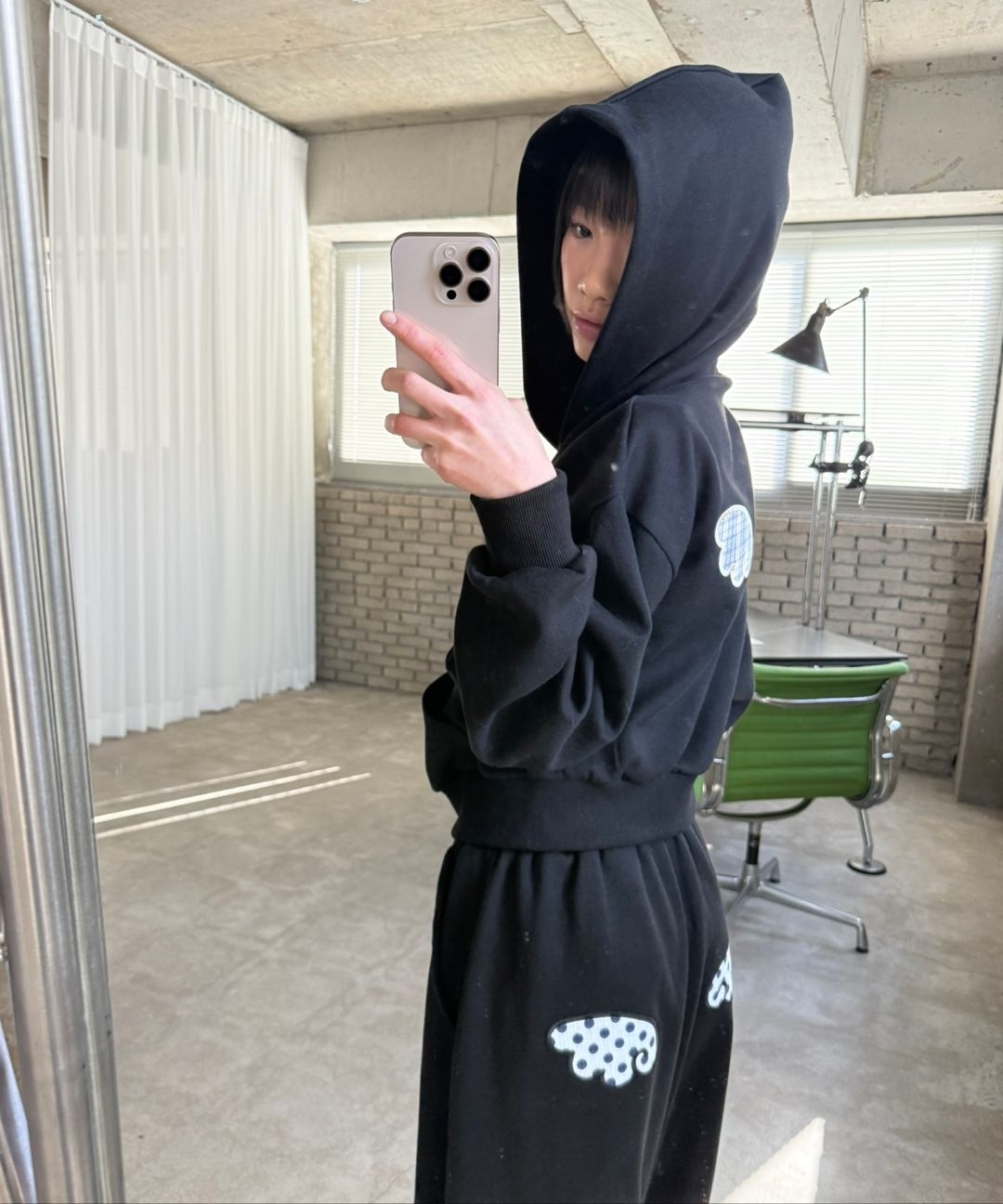 SLEEKGLOW 天使 翅膀 點點 貼布 彎刀 棉褲 長褲 SGBF11PT009