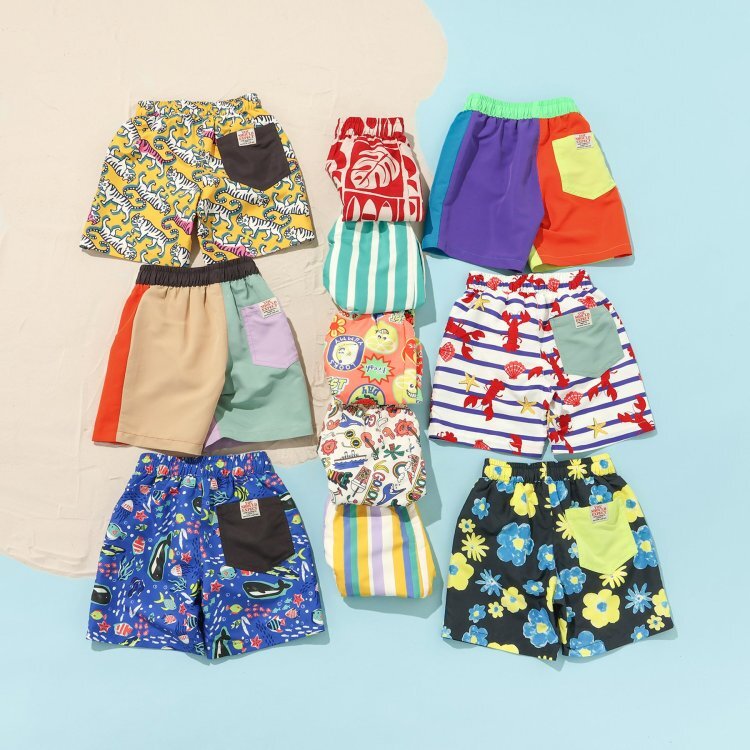 日本 90-150 兒童11款印花泳褲 沙灘褲