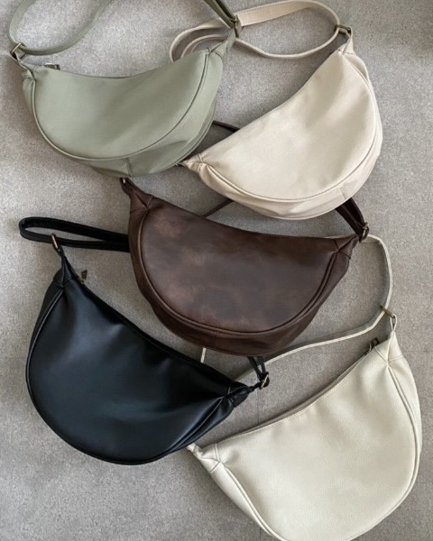 日本 link lot 半月包 單肩包 肩背包 尼龍 皮革 共五色