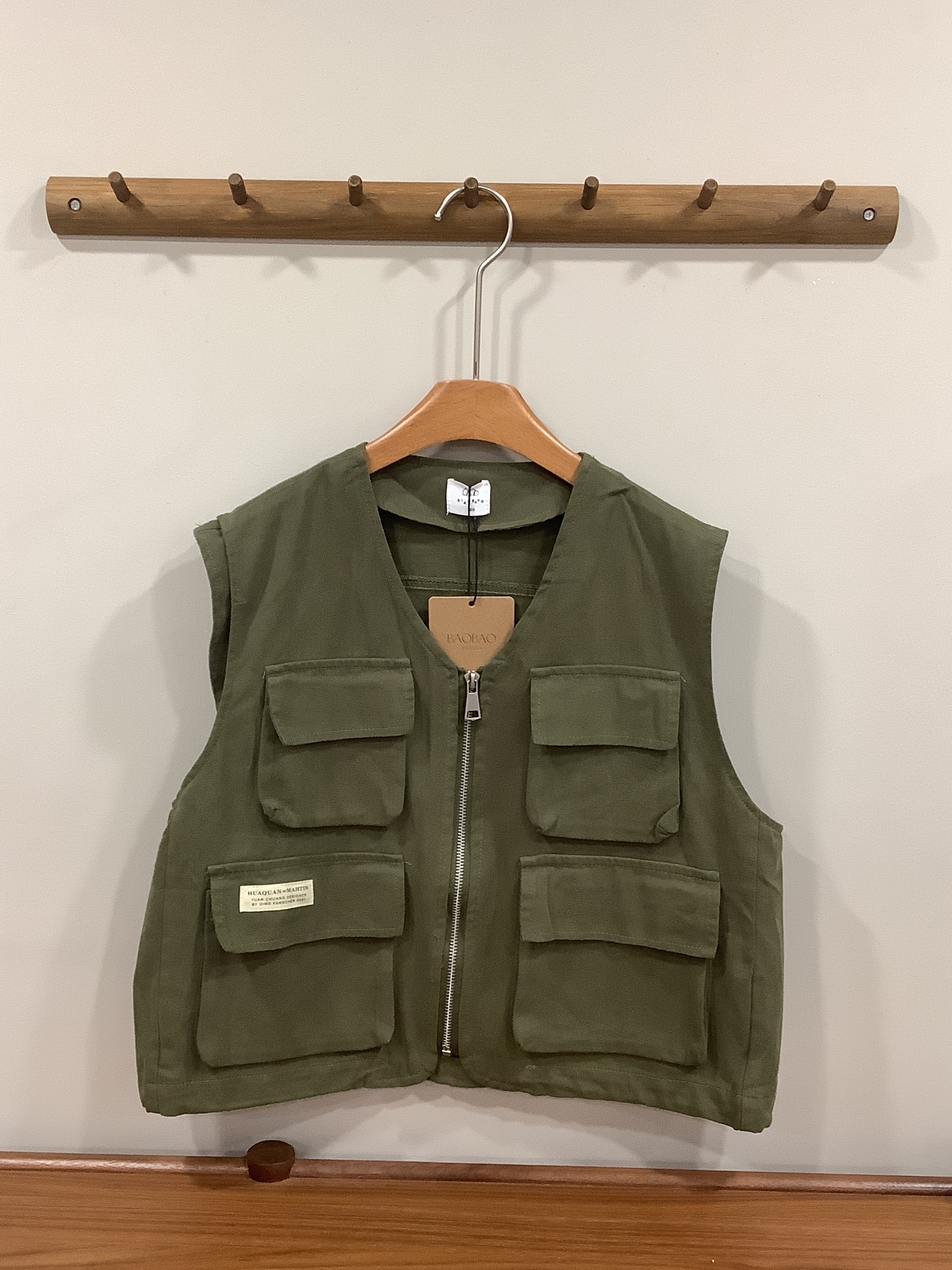 A04279小布標工裝背心