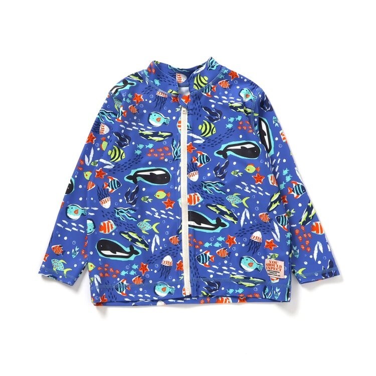 日本 90-150 兒童6款拉鍊防曬泳衣 外套