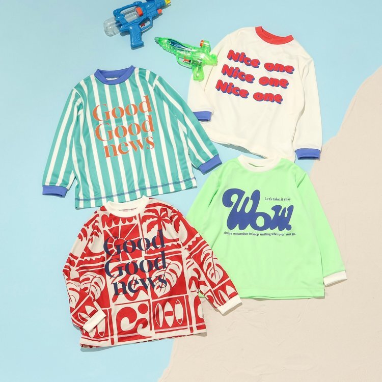 日本 90-150 超讚字母防曬泳衣 4款