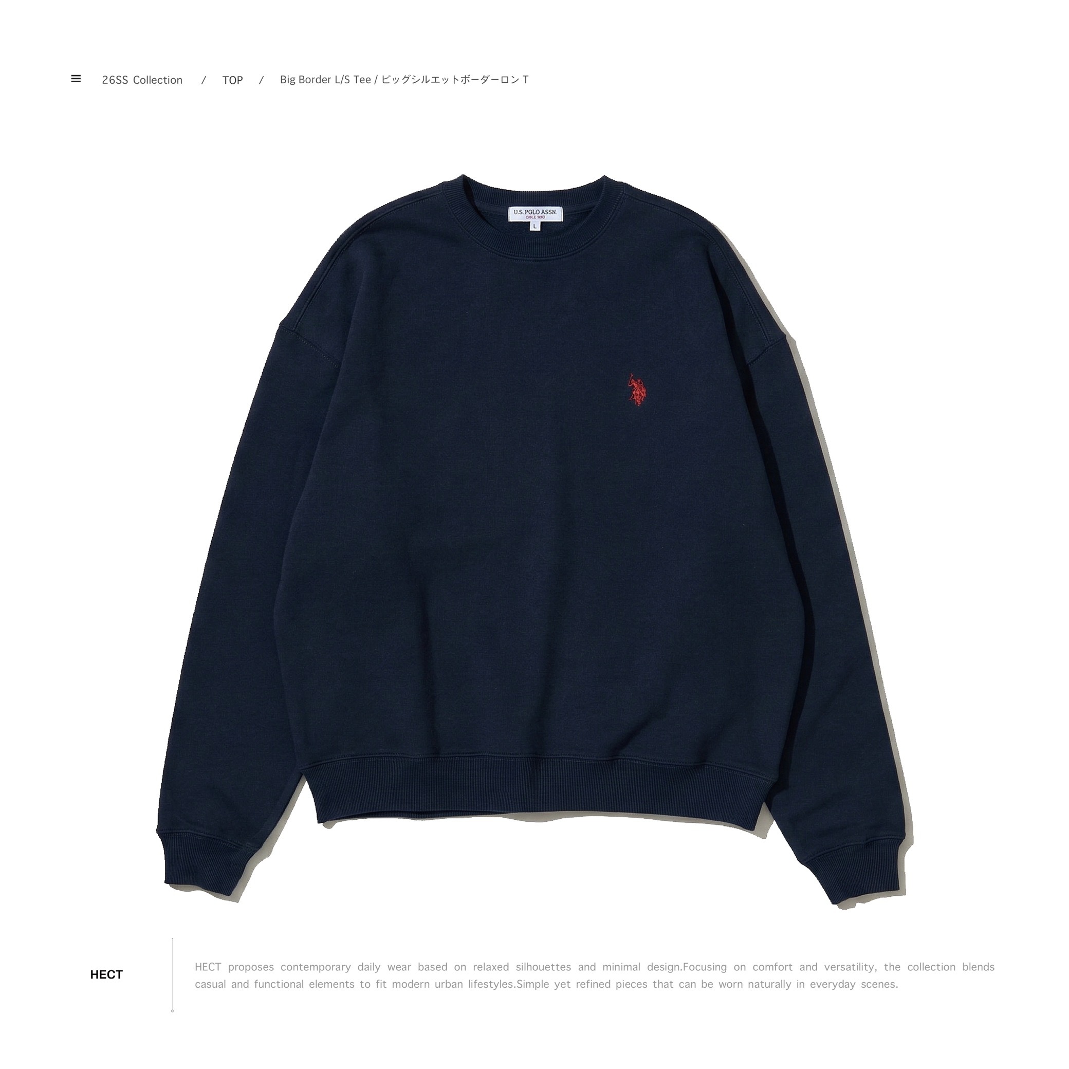 [ 預約販売 ] U.S. POLO ASSN. 別注 CREW NECK SWEAT U.S. POLO ASSN. ブランドロゴ 刺繍