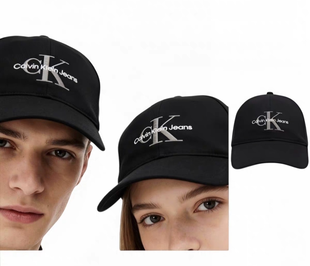 Calvin Klein 黑色洗水鴨咀帽 cap