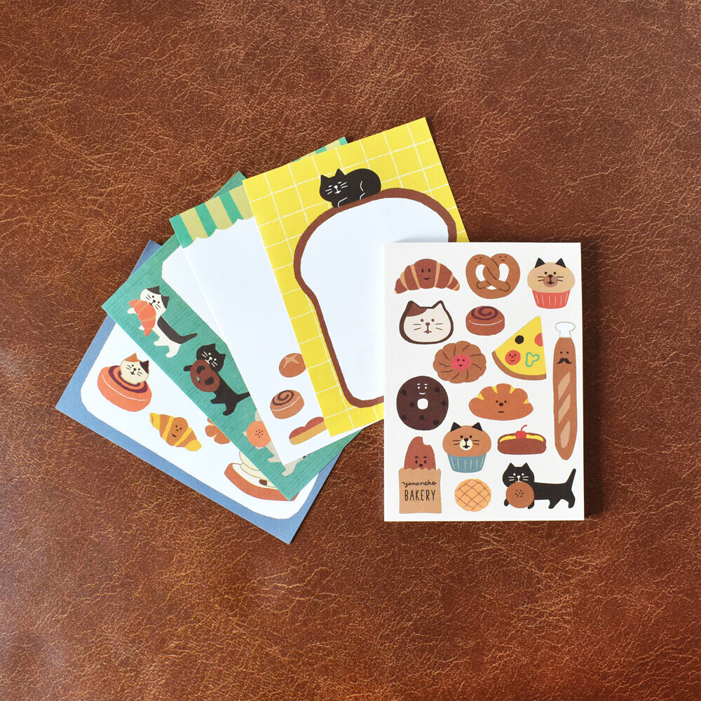 concombre 貓咪麵包 50枚 便條本 ｜日本 PAPIER PLATZ