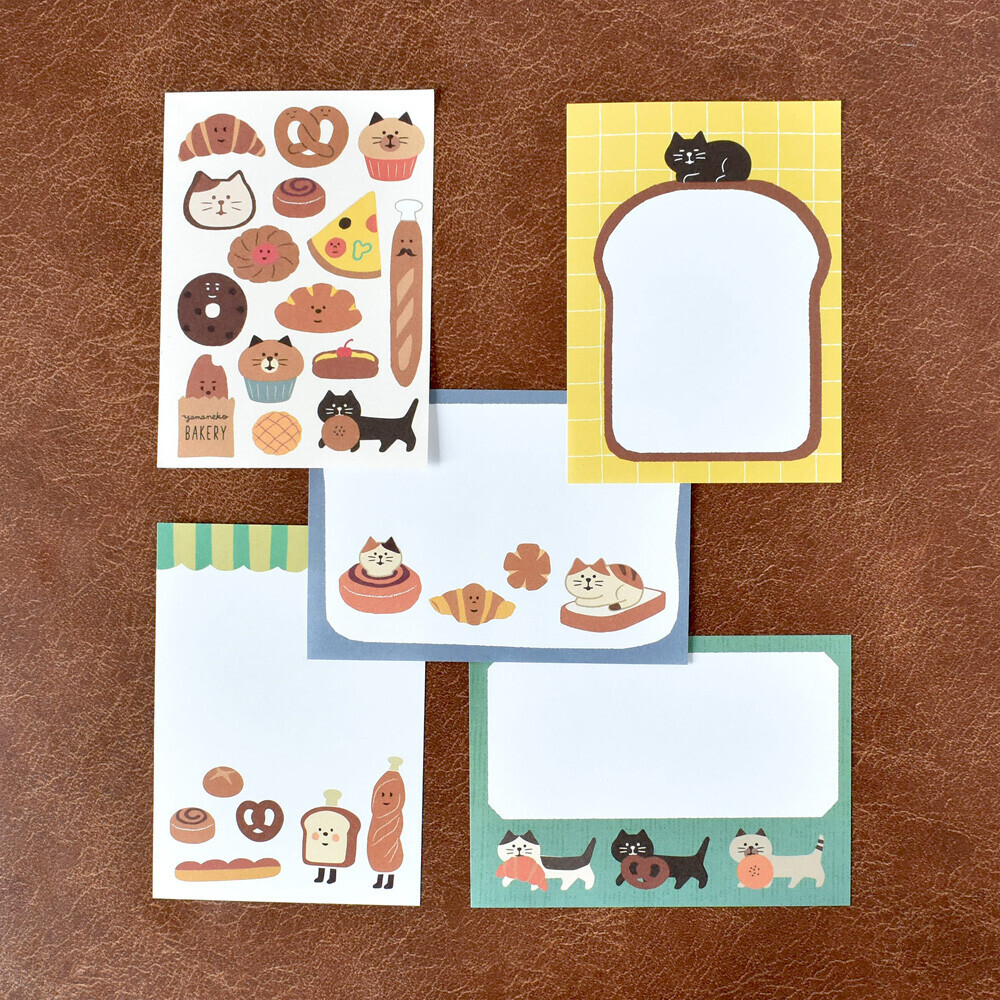 concombre 貓咪麵包 50枚 便條本 ｜日本 PAPIER PLATZ