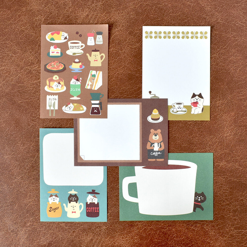 concombre 貓咪咖啡店 50枚 便條本 ｜日本 PAPIER PLATZ