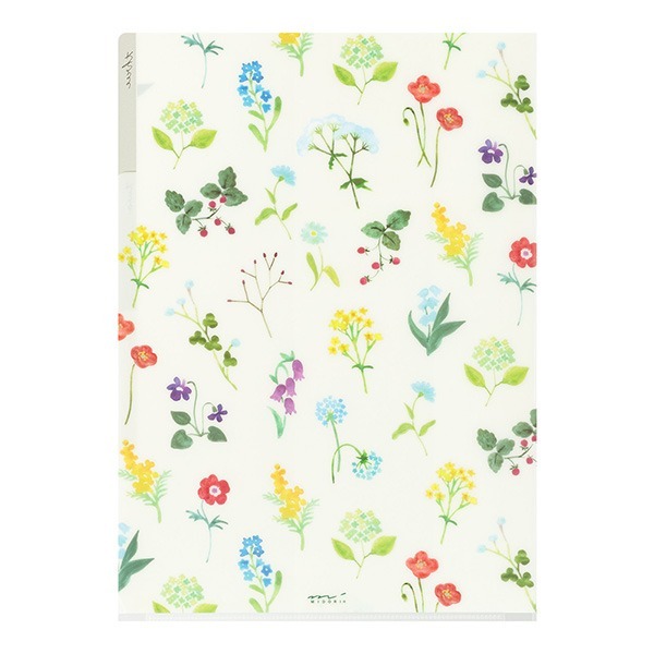 花卉 3層資料夾 A4｜日本MIDORI