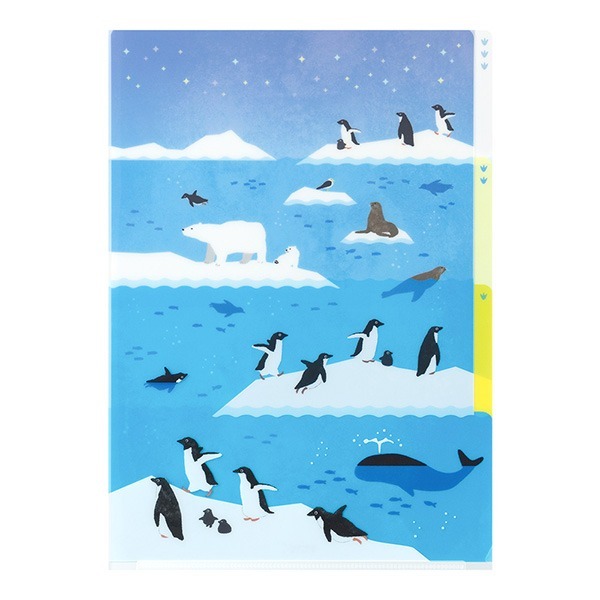 海洋生物 3層資料夾 A4｜日本MIDORI