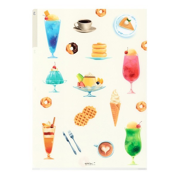 喫茶店 3層資料夾 A4｜日本MIDORI